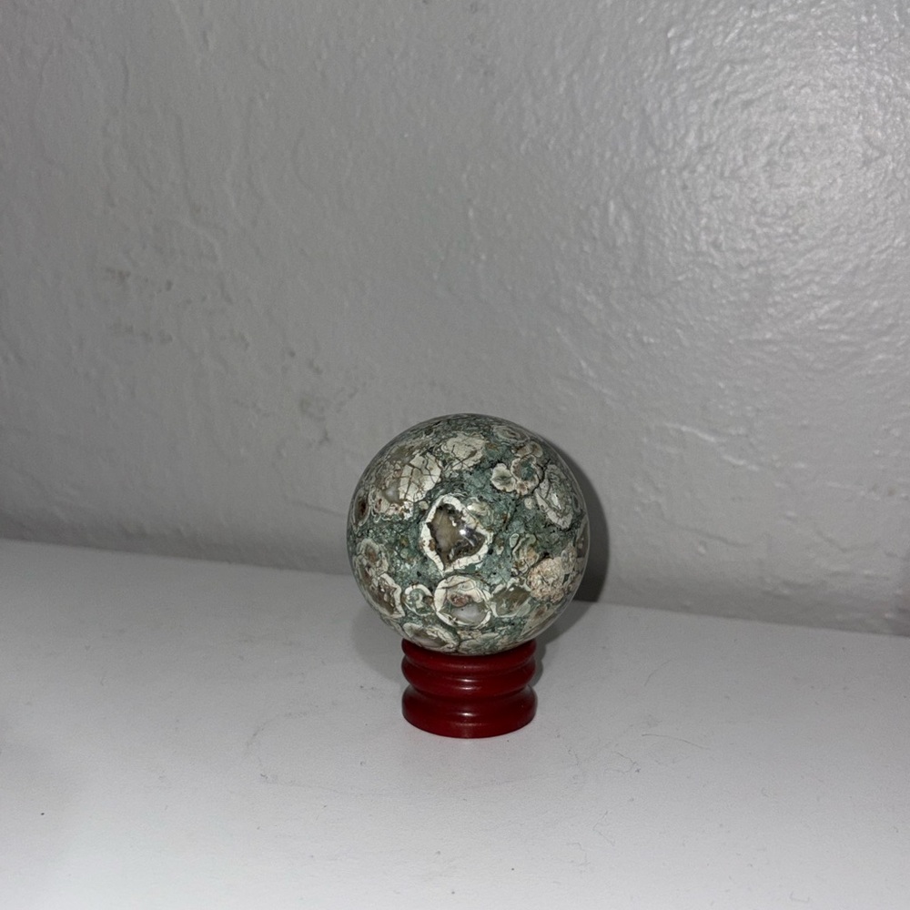 Decorative Jasper Crystal Sphere with Stand